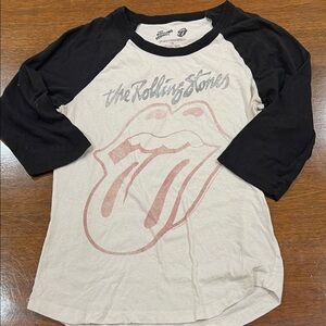 The Rolling Stones Kids Long Sleeve Tee - Black and Cream